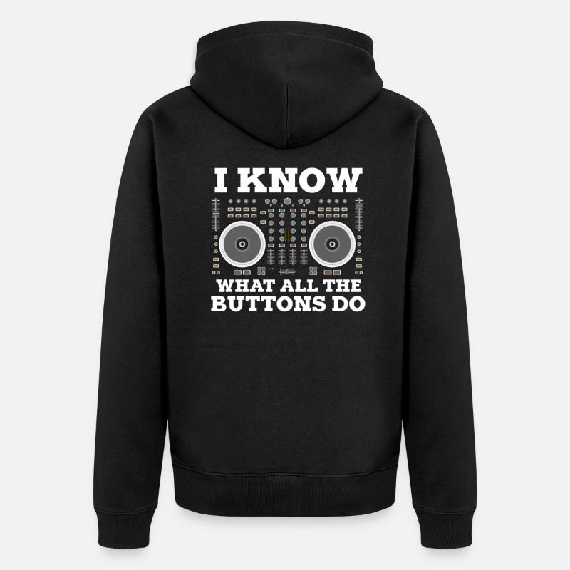 DJ techno - Veste à capuche bio Premium Unisexe - noir