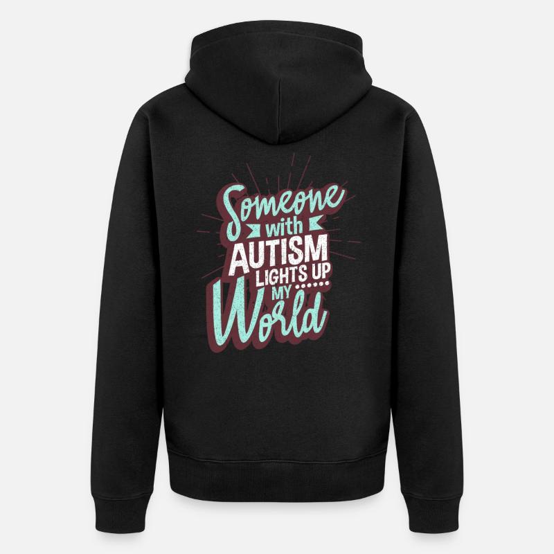 Autisme autistique - Veste à capuche bio Premium Unisexe - noir