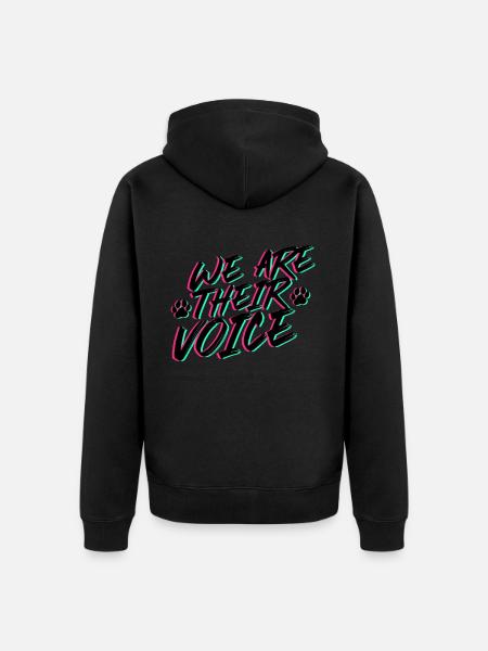 Dogs animal protection - Unisex Premium Organic Zip Hoodie - black