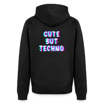Techno - Veste à capuche bio Premium Unisexe - noir - Dos - Nico (187cm)