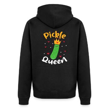 Reine des cornichons au concombre - Veste à capuche bio Premium Unisexe - noir - Dos - Nico (187cm)