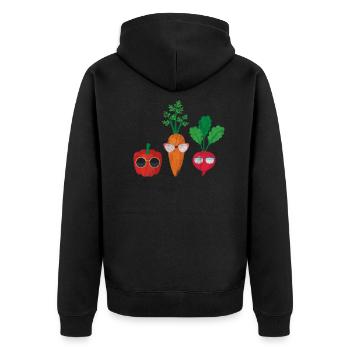 Vegan - Veste à capuche bio Premium Unisexe - noir - Dos - Nico (187cm)