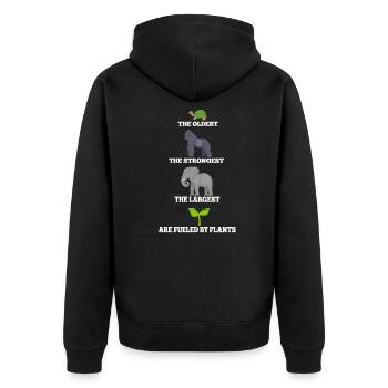 Vegan - Veste à capuche bio Premium Unisexe - noir - Dos - Nico (187cm)