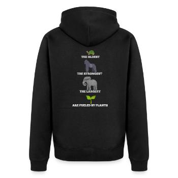 Végétalien Végétalien Végétalien Végétarien Végétarien - Veste à capuche bio Premium Unisexe - noir - Dos - Nico (187cm)