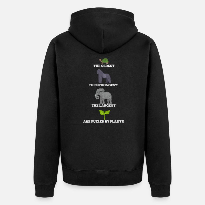 Végétalien Végétalien Végétalien Végétarien Végétarien - Veste à capuche bio Premium Unisexe - noir