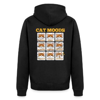 Chats Chat Chat Chat Amour de chat Cadeau - Veste à capuche bio Premium Unisexe - noir - Dos - Nico (187cm)