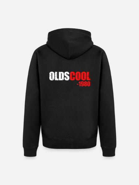 1980 - Unisex Premium Bio Zip Hoodie - Schwarz