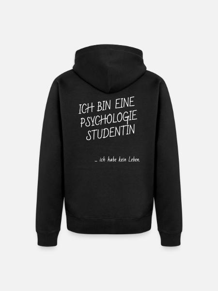 Psychologie Studentin - Unisex Premium Bio Zip Hoodie - Schwarz