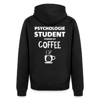 Étudiant en psychologie - Veste à capuche bio Premium Unisexe - noir - Dos - Nico (187cm)