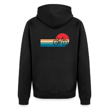 Bicycle bike cycling racing bike bike gift - Unisex Premium Organic Zip Hoodie - black - Back - Nico (187cm)