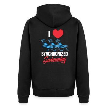 Nage synchronisée - Veste à capuche bio Premium Unisexe - noir - Dos - Nico (187cm)