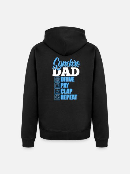 Synchronized swimming father - Unisex Premium Organic Zip Hoodie - black