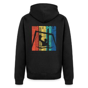 Water polo water sport water polo player gift - Unisex Premium Organic Zip Hoodie - black - Back - Nico (187cm)