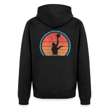 Water polo water sports water polo player gift - Unisex Premium Organic Zip Hoodie - black - Back - Nico (187cm)