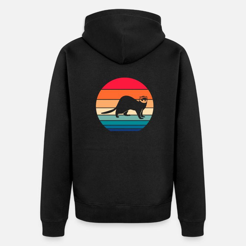 Furets - Veste à capuche bio Premium Unisexe - noir