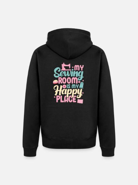 sew - Unisex Premium Organic Zip Hoodie - black