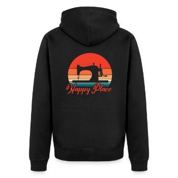 Sewing machine seamstress seamstress gift - Unisex Premium Organic Zip Hoodie - black - Back - Nico (187cm)