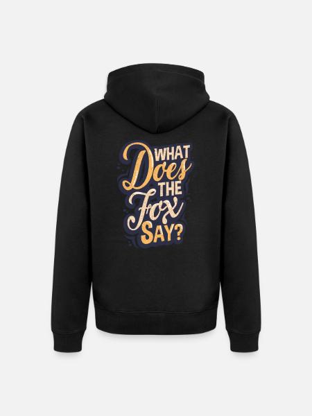 Fuchs - Unisex Premium Bio Zip Hoodie - Schwarz