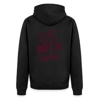 cello - Unisex Premium Organic Zip Hoodie - black - Back - Nico (187cm)