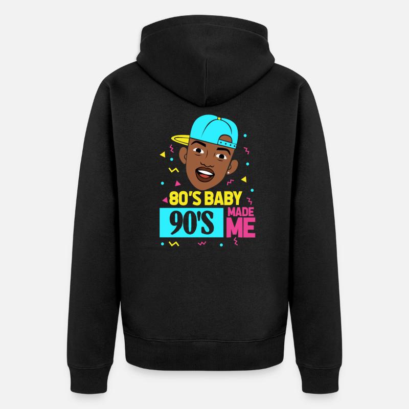 Hip hop des années 90 - Veste à capuche bio Premium Unisexe - noir