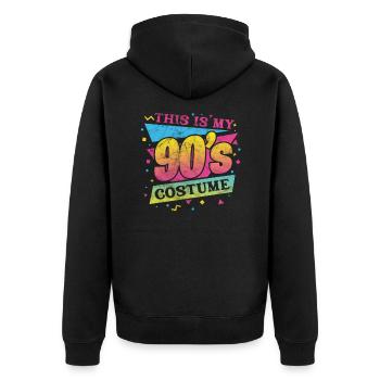 Années 90 - Veste à capuche bio Premium Unisexe - noir - Dos - Nico (187cm)