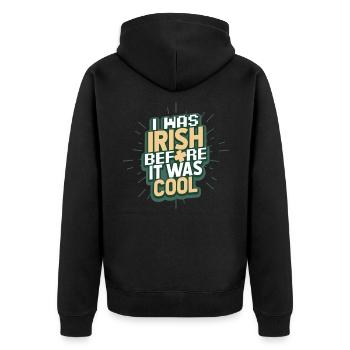 Irlandais de la Saint-Patrick - Veste à capuche bio Premium Unisexe - noir - Dos - Nico (187cm)