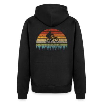 Vélo de montagne vélo VTT vélo vélo cadeau - Veste à capuche bio Premium Unisexe - noir - Dos - Nico (187cm)