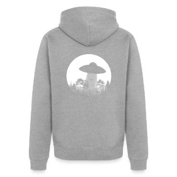 OVNI - Veste à capuche bio Premium Unisexe - gris chiné - Dos - Nico (187cm)