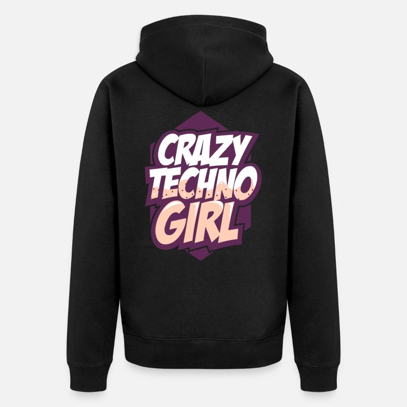 Techno - Veste à capuche bio Premium Unisexe - noir