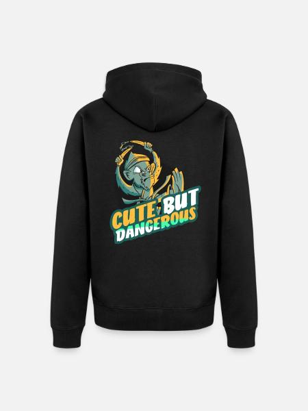 Fighting karate - Unisex Premium Organic Zip Hoodie - black