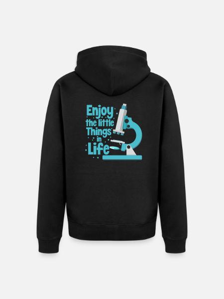 biology - Unisex Premium Organic Zip Hoodie - black