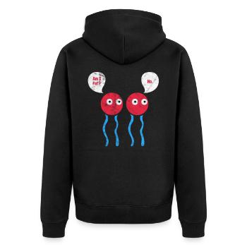 Biology - Unisex Premium Organic Zip Hoodie - black - Back - Nico (187cm)