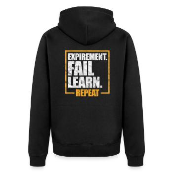 Biology science chemistry laboratory gift - Unisex Premium Organic Zip Hoodie - black - Back - Nico (187cm)