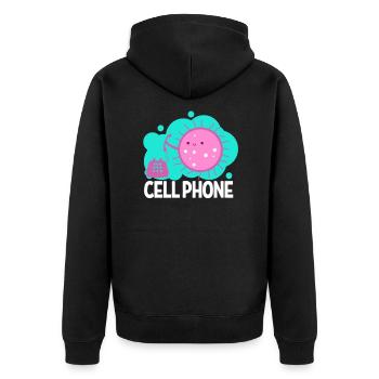 la biologie - Veste à capuche bio Premium Unisexe - noir - Dos - Nico (187cm)