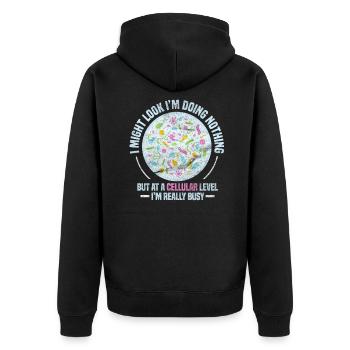 Biologie biologiste science bio laboratoire cadeau - Veste à capuche bio Premium Unisexe - noir - Dos - Nico (187cm)