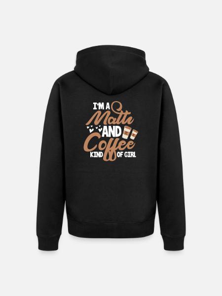 Coffee math - Unisex Premium Organic Zip Hoodie - black
