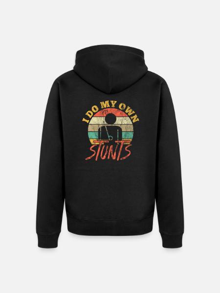 Broken arm - Unisex Premium Organic Zip Hoodie - black