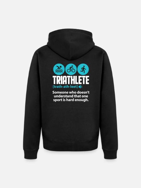 Triathlon - Unisex Premium Organic Zip Hoodie - black