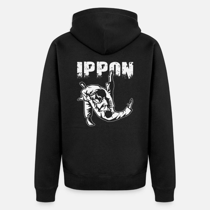 Judoka judo - Veste à capuche bio Premium Unisexe - noir