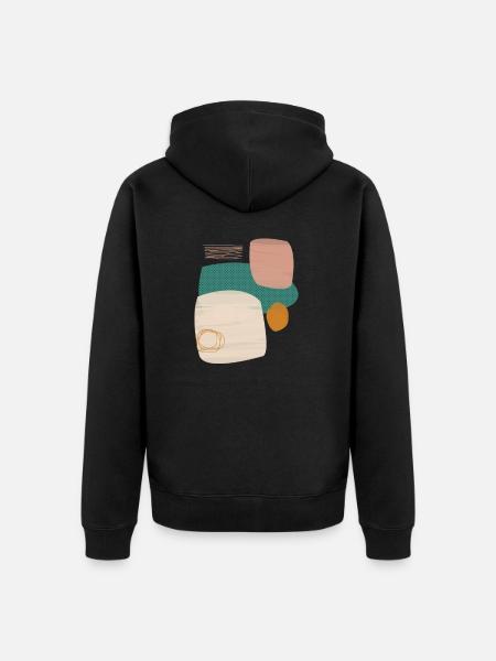 abstrakte Kunst - Unisex Premium Bio Zip Hoodie - Schwarz