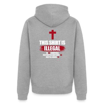 Christian - Veste à capuche bio Premium Unisexe - gris chiné - Dos - Nico (187cm)