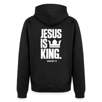 Jésus - Veste à capuche bio Premium Unisexe - noir - Dos - Nico (187cm)