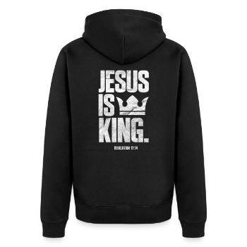 Jésus dieu christian christ religion cadeau - Veste à capuche bio Premium Unisexe - noir - Dos - Nico (187cm)