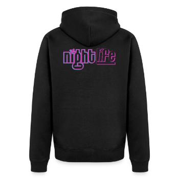 vie nocturne - Veste à capuche bio Premium Unisexe - noir - Dos - Nico (187cm)