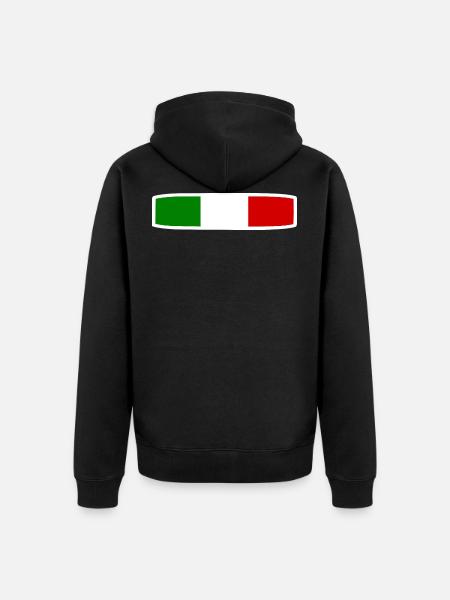 Italy - Unisex Premium Organic Zip Hoodie - black