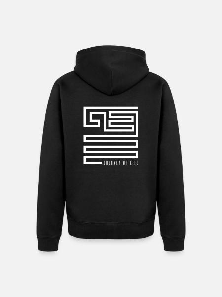 labyrinthe - Veste à capuche bio Premium Unisexe - noir