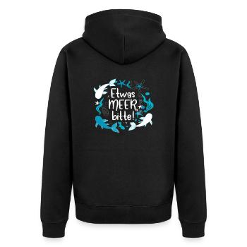Sea Baltic Sea, North Sea Gift - Unisex Premium Organic Zip Hoodie - black - Back - Nico (187cm)