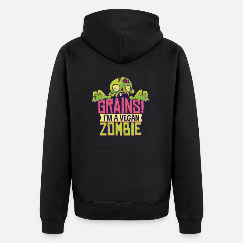 Vegan zombie vegan - Veste à capuche bio Premium Unisexe - noir