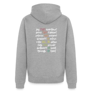 Christian - Veste à capuche bio Premium Unisexe - gris chiné - Dos - Nico (187cm)