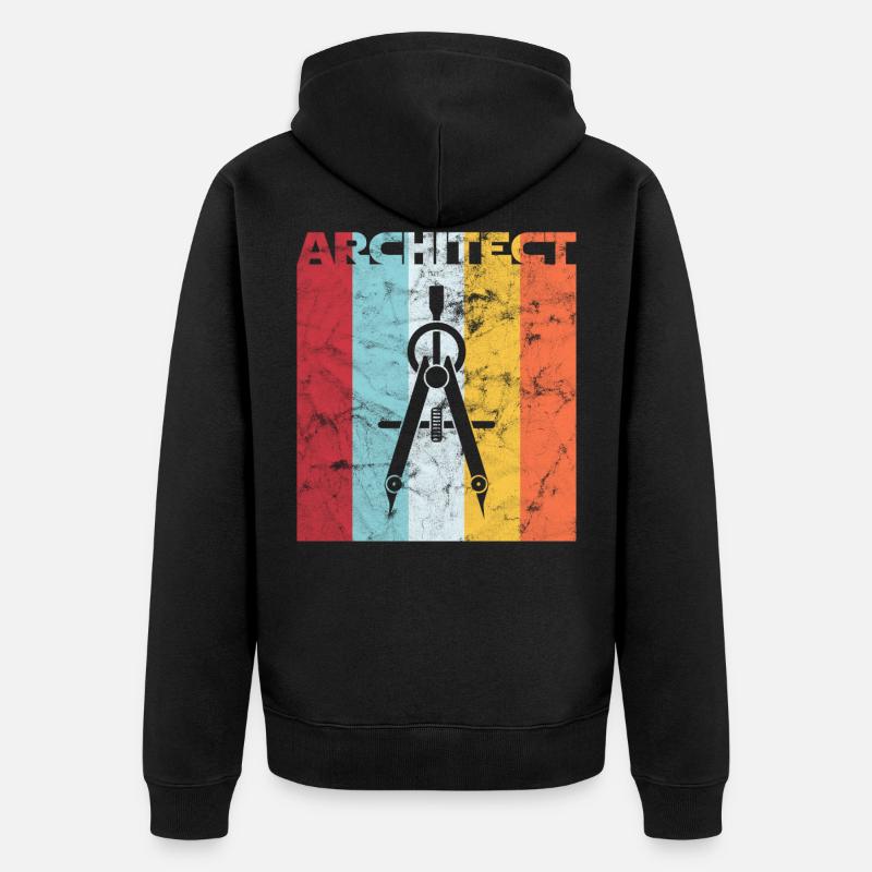 Architecte - Veste à capuche bio Premium Unisexe - noir